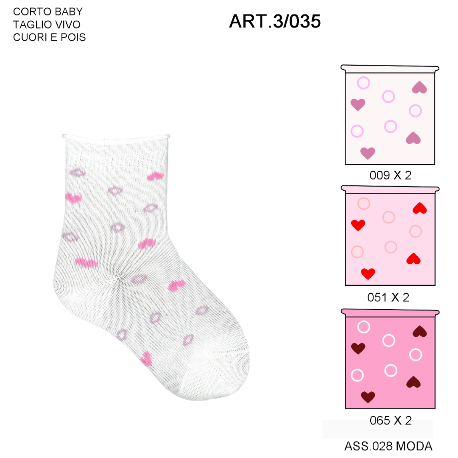 BABY SHORT SOCKS 3/035 Tellini S.r.l. Wholesale Clothing