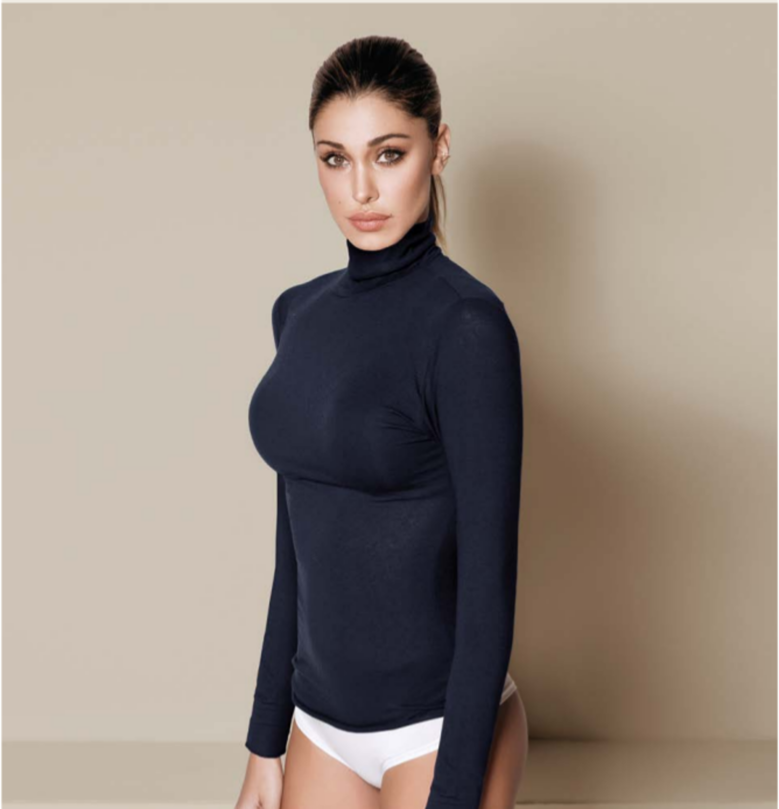 WOMEN'S S/L SWEATER 4066C COLORED TURTLENECK Tellini S.r.l. Wholesale Clothing