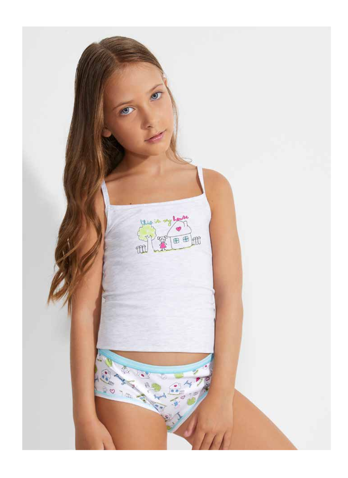 Tops For Girls Summer Top For Girls Cotton Blend Kids Underwear