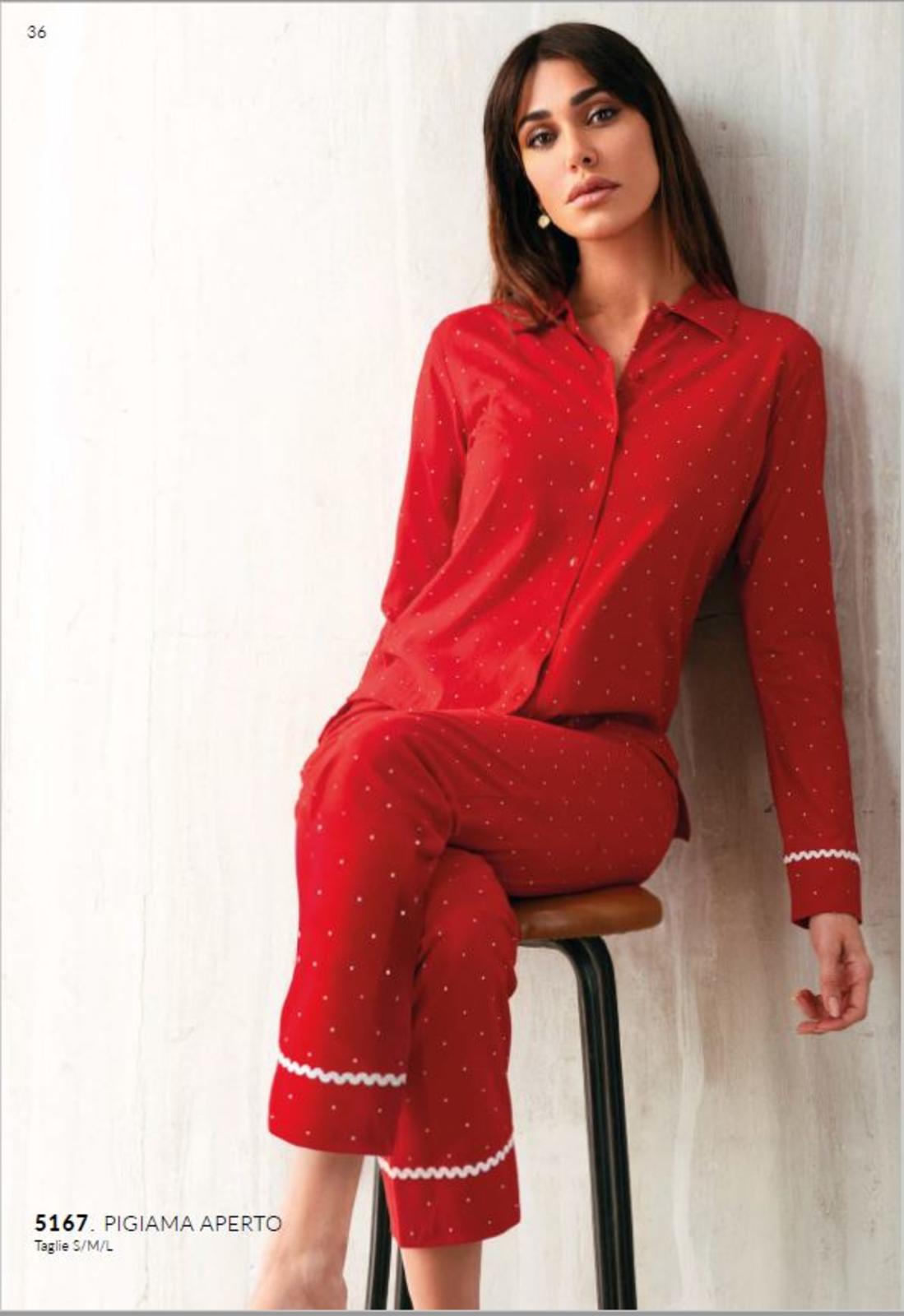 WOMAN OPEN PAJAMAS M/L 5167 CHRISTMAS Tellini S.r.l. Wholesale Clothing