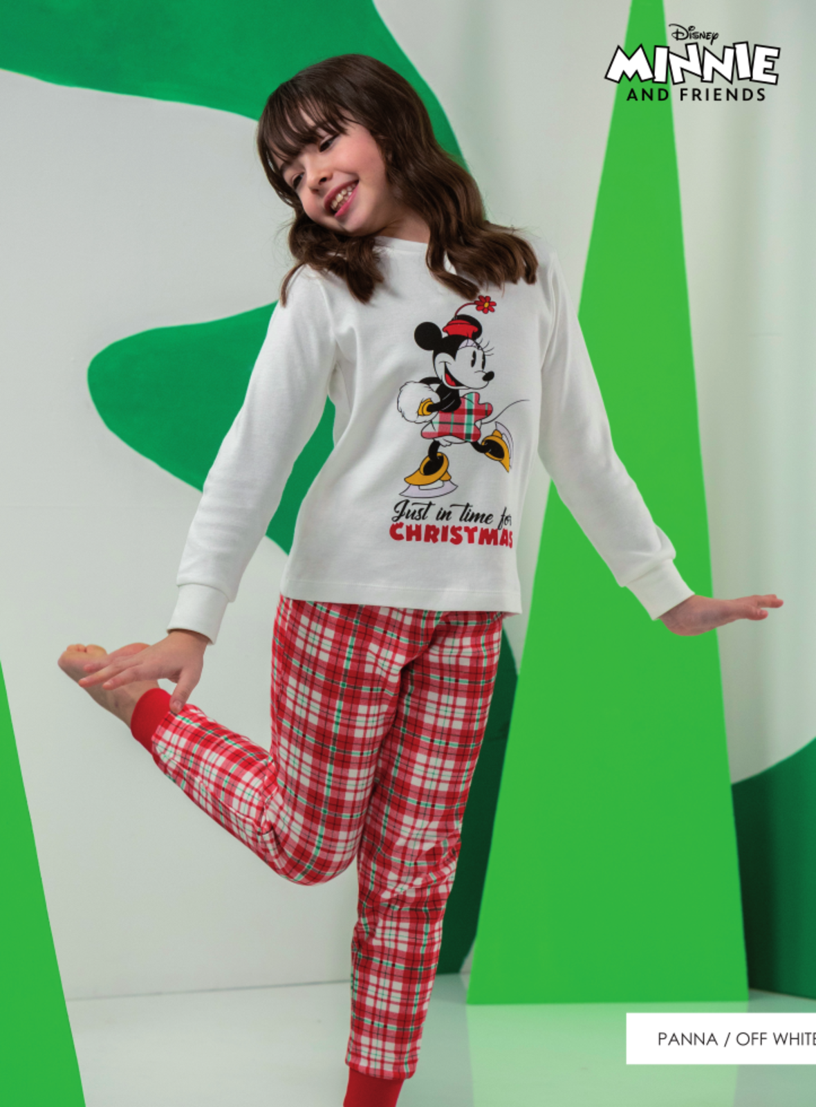 GIRL'S CHRISTMAS PAJAMAS S/L DY50E7049 Tellini S.r.l. Wholesale Clothing