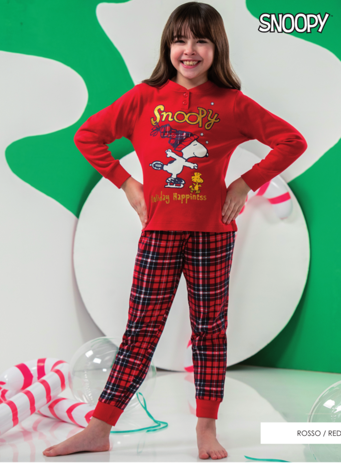 PIGIAMA NATALE BAMBINA M/L PN50A8108 Tellini S.r.l. Ingrosso Abbigliamento