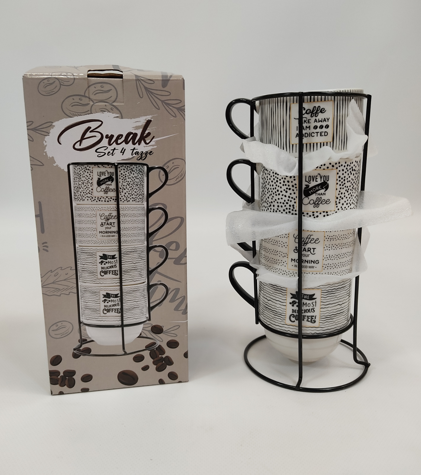 SET 4 CUPS 430208 BREAK Tellini S.r.l. Wholesale Clothing