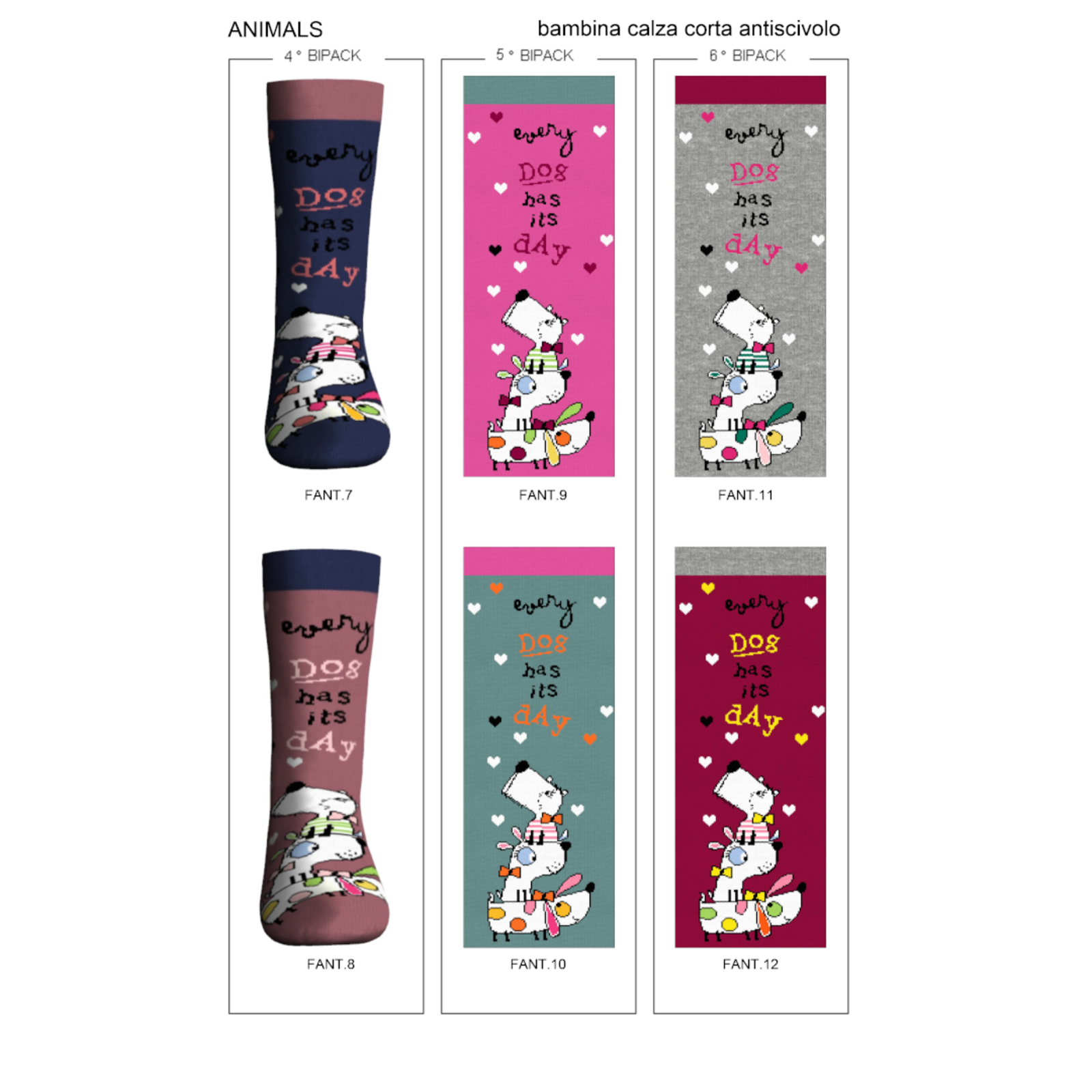 BOY'S no-slip SOCKS ANIMALS Tellini S.r.l. Wholesale Clothing