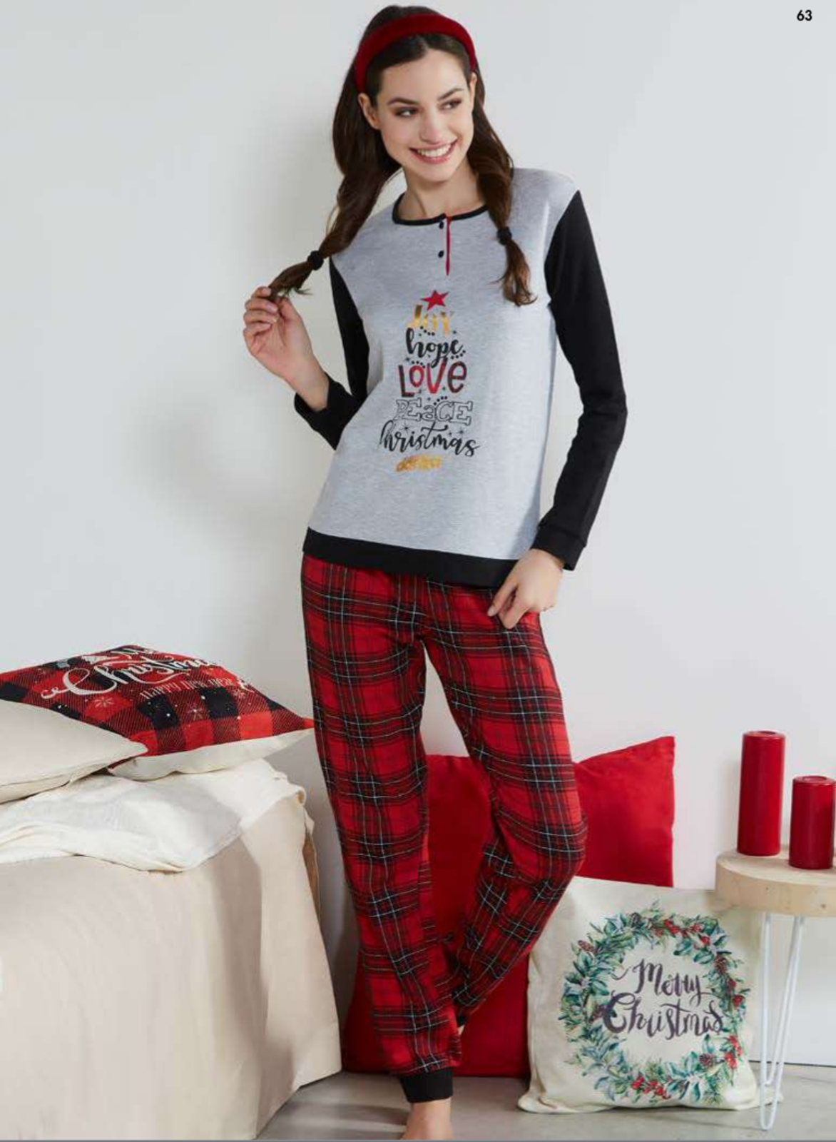 WOMEN'S CHRISTMAS SERAPH PAJAMAS M/L B2DD20309 Tellini S.r.l. Wholesale Clothing