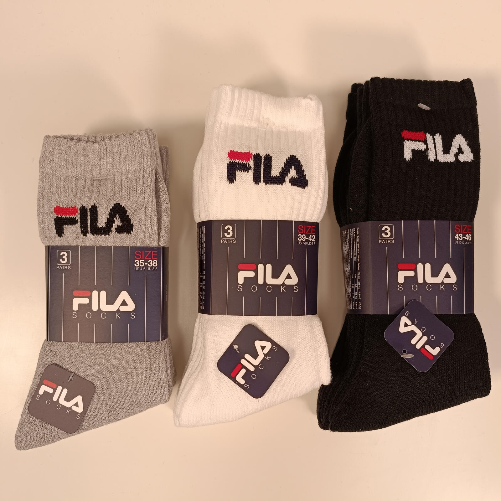 TRIO MEN'S TENNIS SOCKS F9505 Tellini S.r.l. Wholesale Clothing