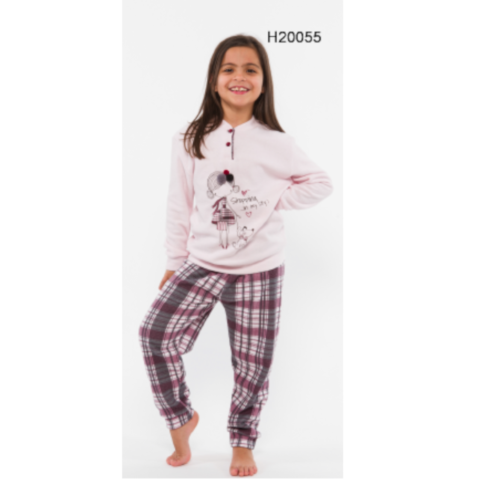 GIRL'S PAJAMA M/L H20055 Tellini S.r.l. Wholesale Clothing