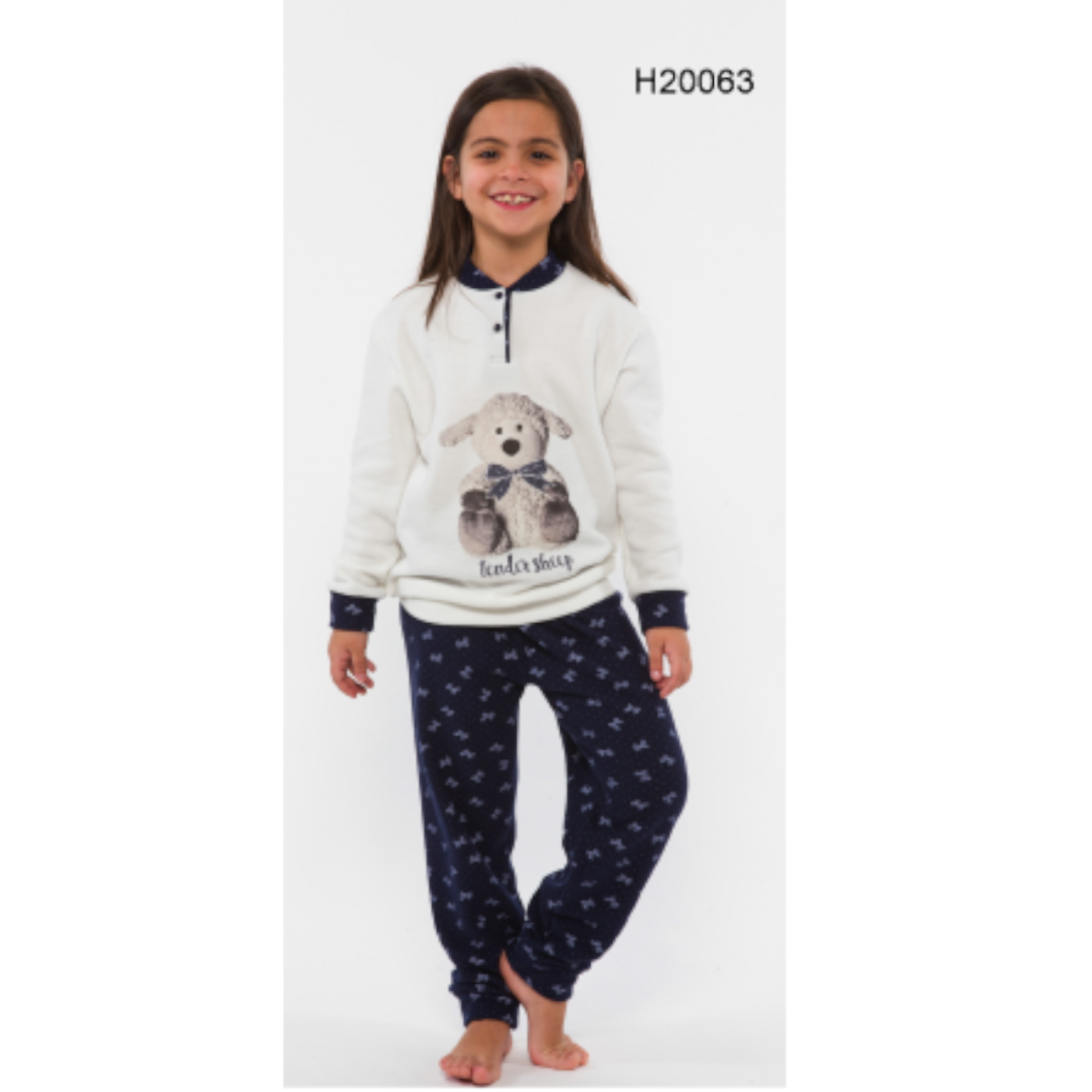 PIGIAMA BAMBINA M/L H20063 Tellini S.r.l. Ingrosso Abbigliamento