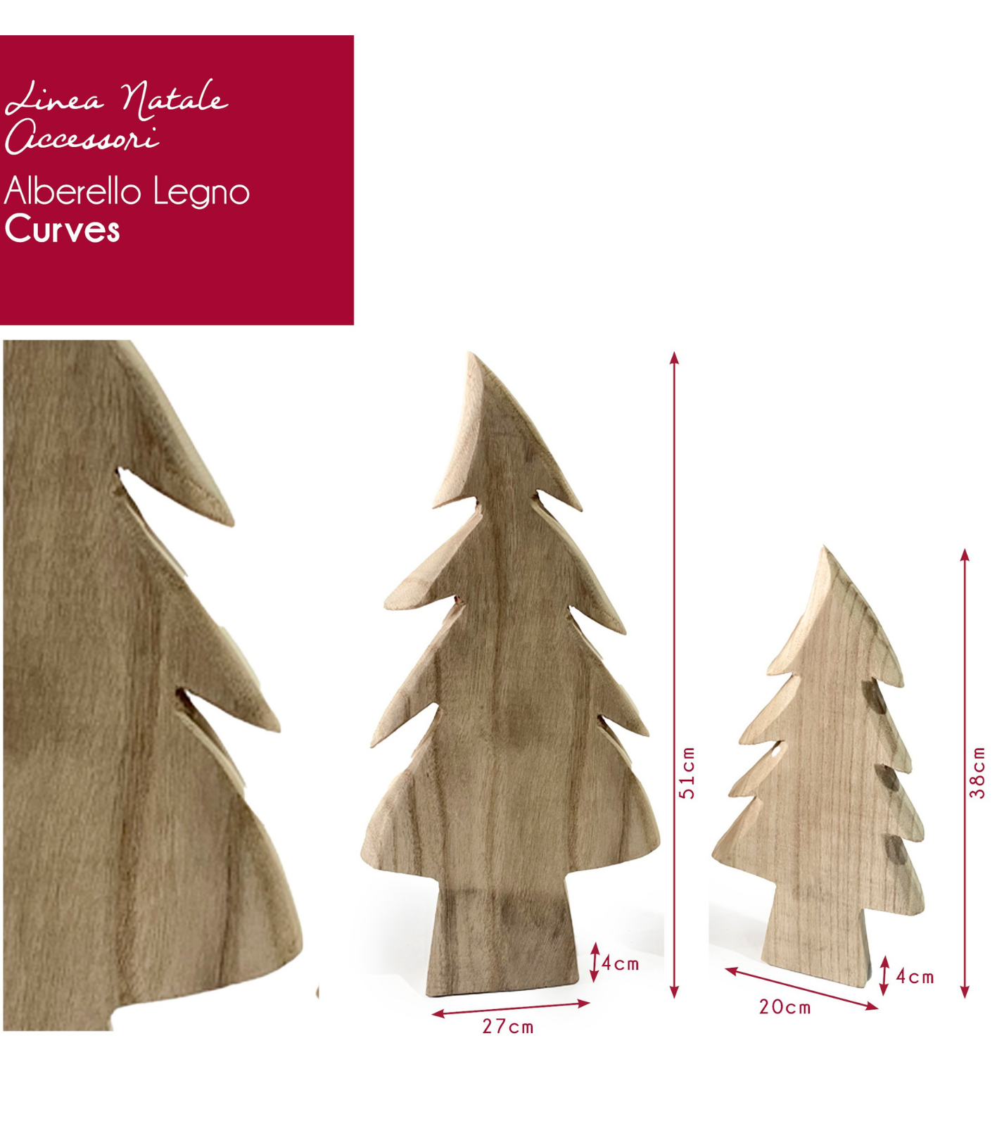 ALBERO LEGNO CURVES 38X20 Tellini S.r.l. Ingrosso Abbigliamento