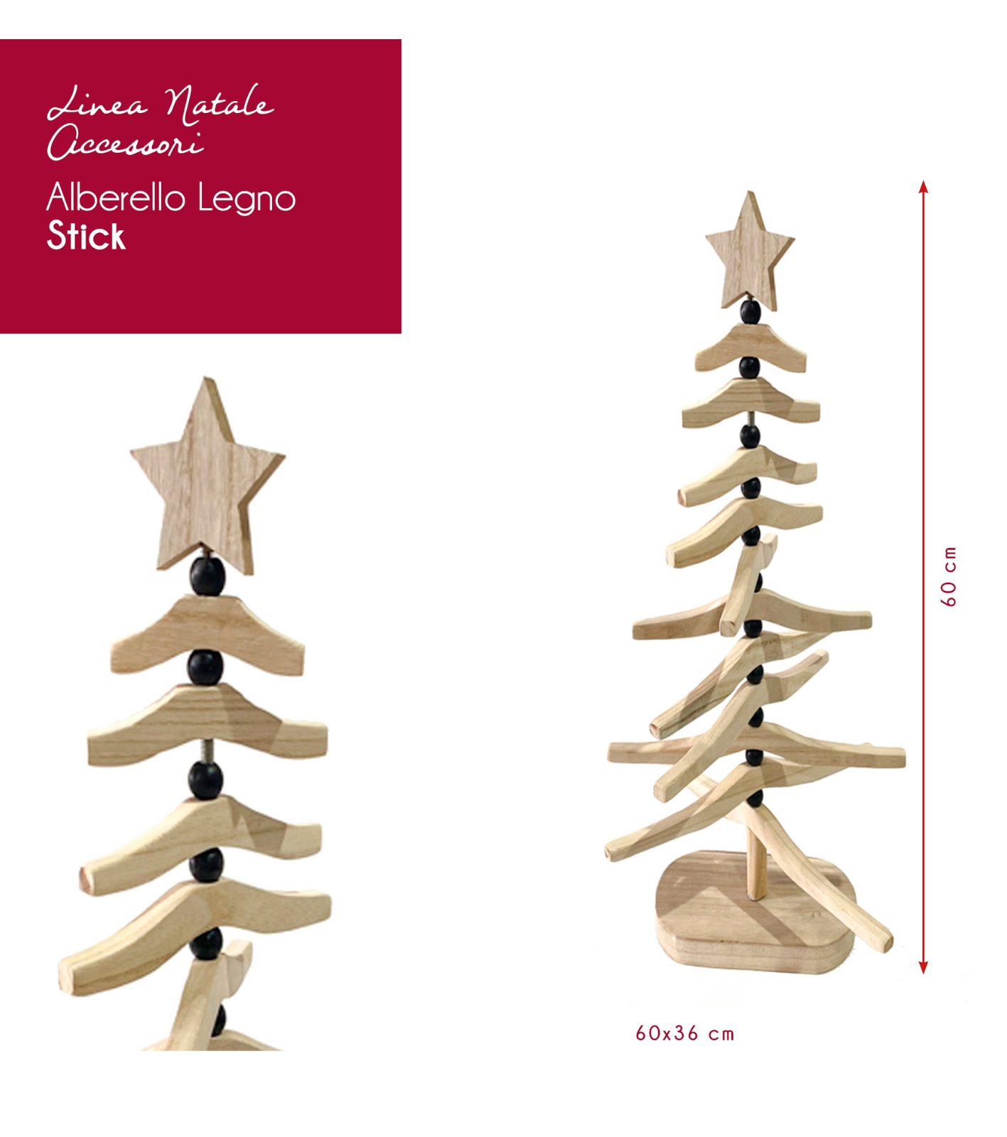 ALBERO LEGNO STICK 60CM Tellini S.r.l. Ingrosso Abbigliamento