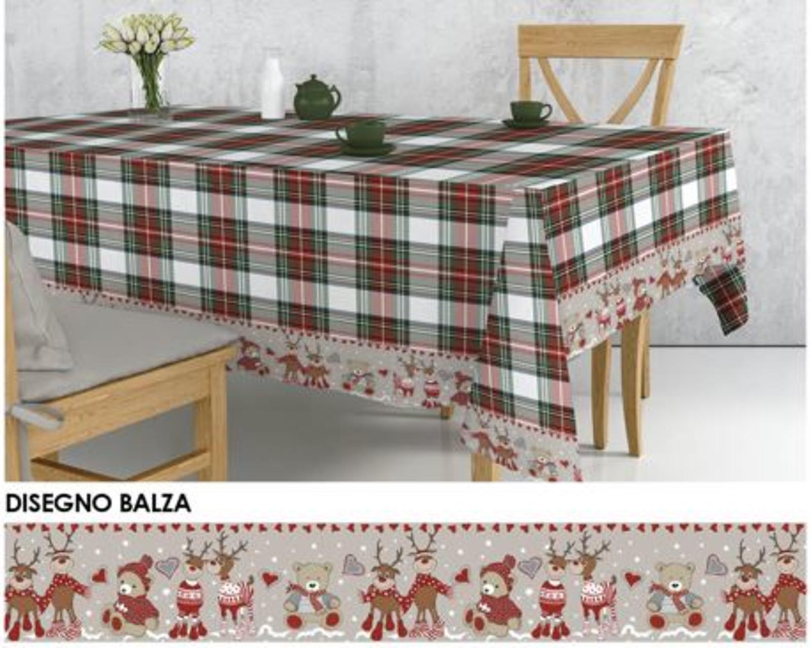 TABLECLOTH 12P HAPPY DEER 140X300 Tellini S.r.l. Wholesale Clothing