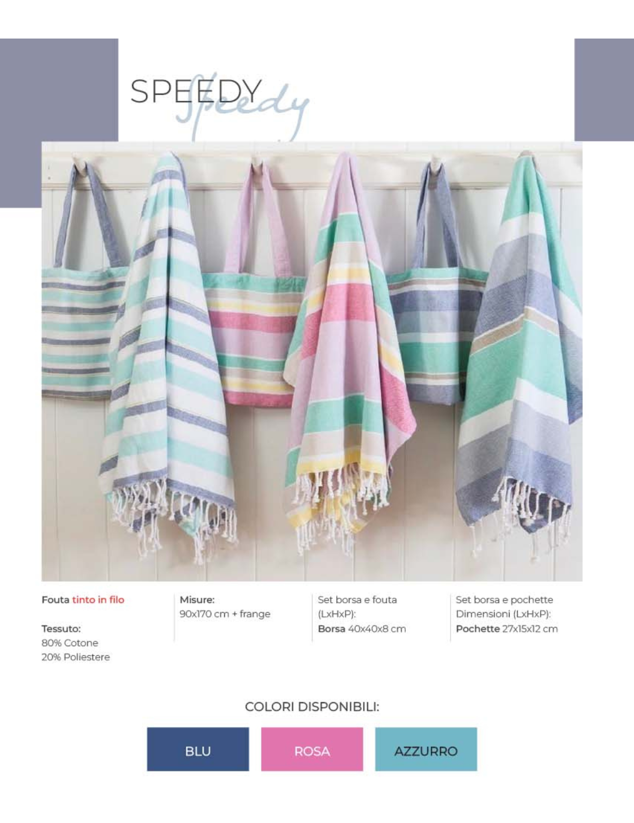 FOUTA+SPEEDY BAG 90X160 Tellini S.r.l. Wholesale Clothing