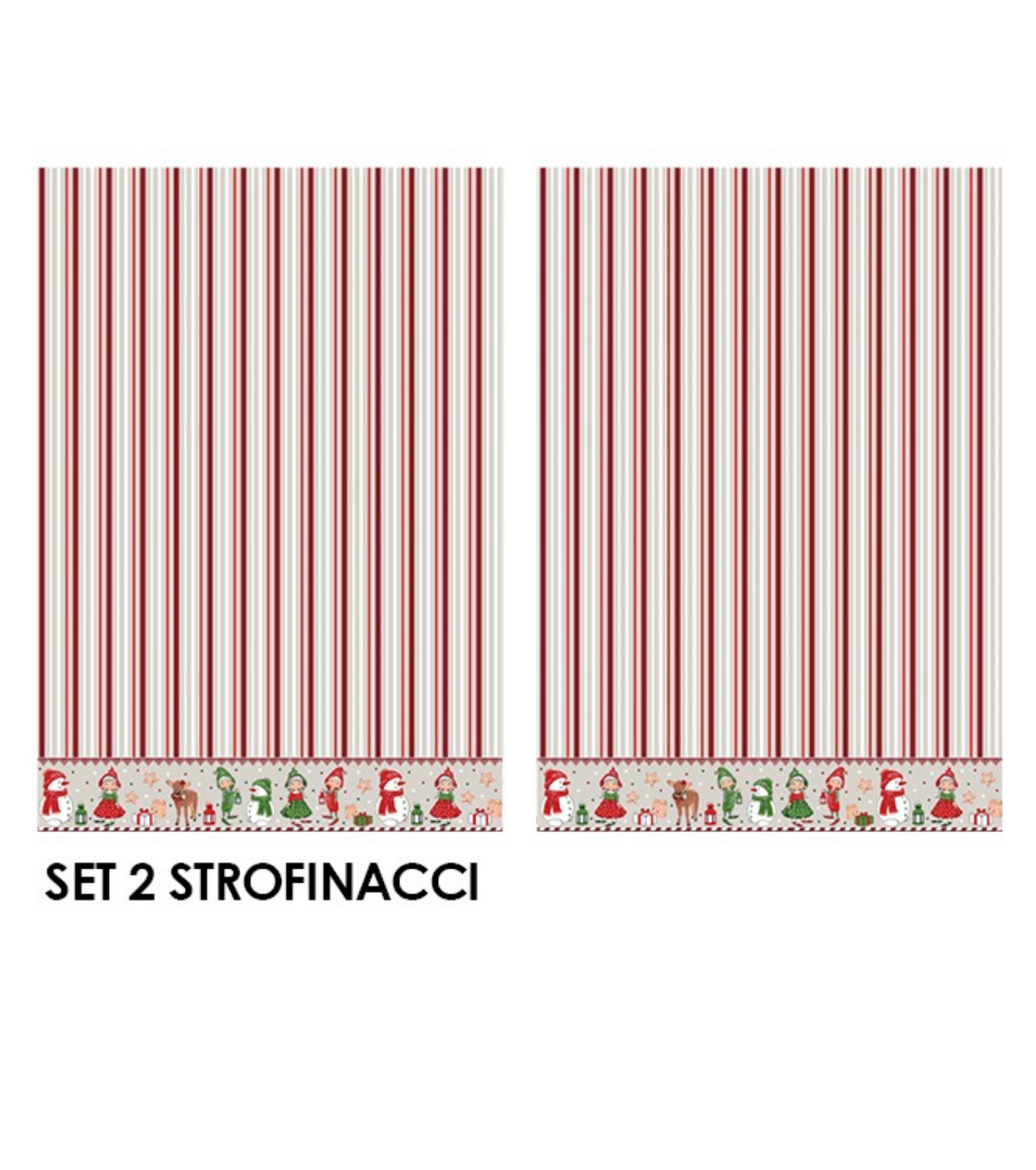 SET STROFINACCIO 2PZ NATALE STOCCOLMA 45X65 Tellini S.r.l. Wholesale Clothing