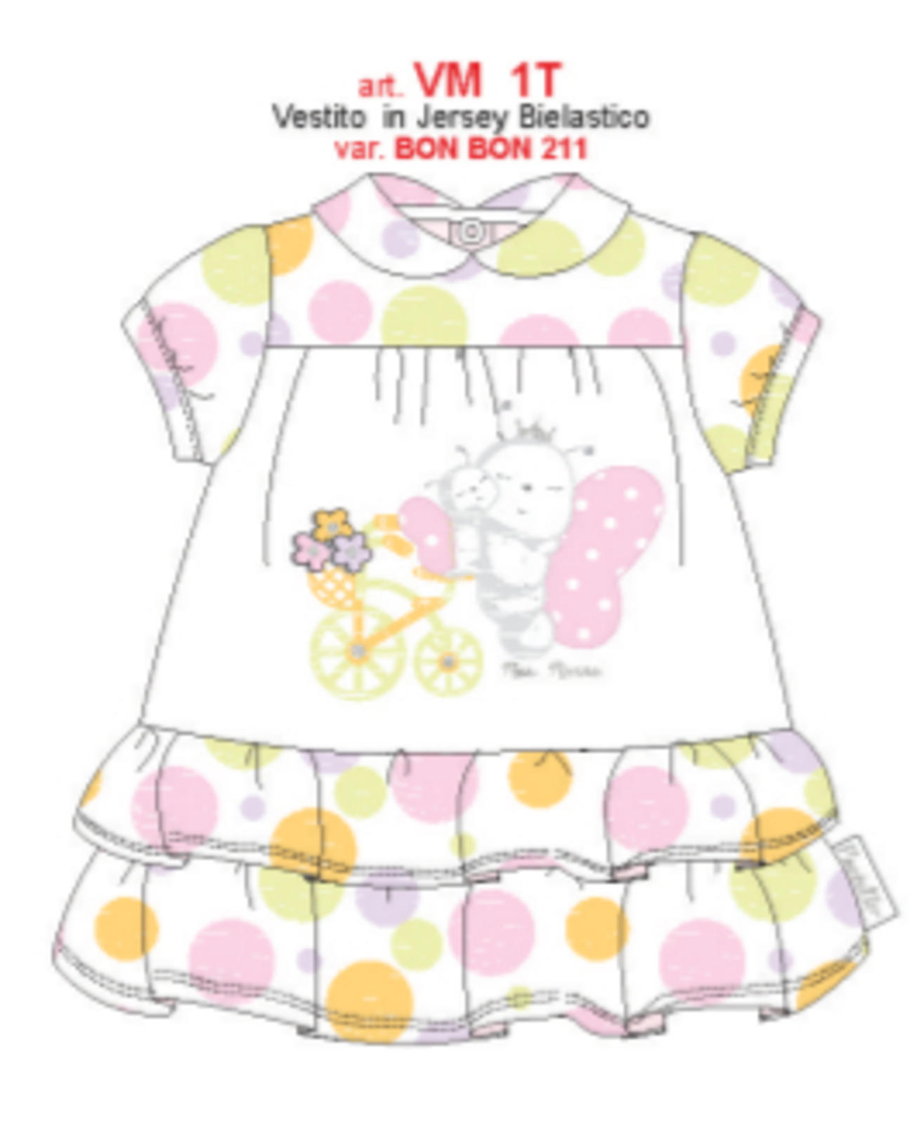 VESTITO NEONATA VM1T Tellini S.r.l. Ingrosso Abbigliamento