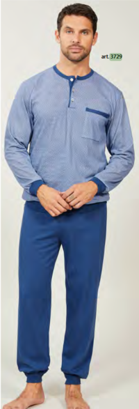 MEN'S SHAPED SERAFINO PAJAMAS M/L 3729 Tellini S.r.l. Wholesale Clothing