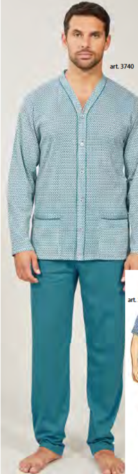 OPEN PYJAMAS MEN M/L 3740 Tellini S.r.l. Wholesale Clothing