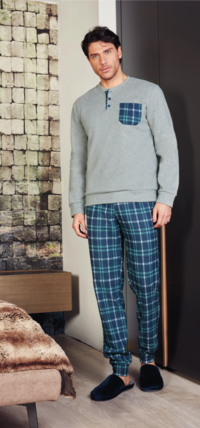 MEN'S SERAFINO PAJAMAS S/L PG38850 Tellini S.r.l. Wholesale Clothing