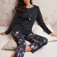 WOMEN'S SERAFINO PAJAMAS S/L 651537 Tellini S.r.l. Wholesale Clothing