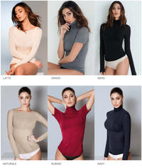 L/S WOMEN'S SWEATER 4066 BASIC TURTLENECK Tellini S.r.l. Wholesale Clothing