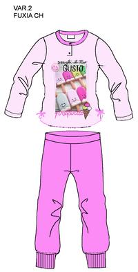 GIRL'S PAJAMA M/L D20007 Tellini S.r.l. Wholesale Clothing