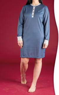 WOMEN'S PLUS-SIZE NIGHTGOWN M/L DI12132ZCAL Tellini S.r.l. Wholesale Clothing