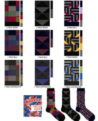 MAN SOCKS 0466 FACE SHORT Tellini S.r.l. Wholesale Clothing