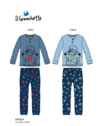 BOY'S PAJAMA M/L GP4014 Tellini S.r.l. Wholesale Clothing