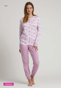 WOMEN'S OPEN-FORMED PAJAMAS S/L GP6047AC Tellini S.r.l. Wholesale Clothing