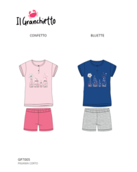 GIRL'S PAJAMA M/M GP7005 Tellini S.r.l. Wholesale Clothing