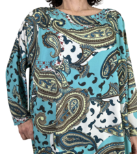 WOMEN'S PLUS-SIZE BLOUSE 3/4M LABUAN Tellini S.r.l. Wholesale Clothing