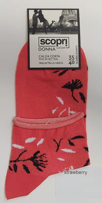 WOMEN'S SHORT SOCKS STRAWBERRY Tellini S.r.l. Wholesale Clothing