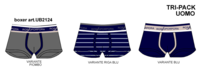 TRIS BOXER UOMO UB2124 Tellini S.r.l. Ingrosso Abbigliamento