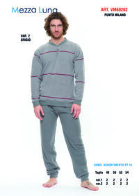 PIGIAMA UOMO M/L VM60202 Tellini S.r.l. Ingrosso Abbigliamento