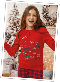 GIRL'S CHRISTMAS PAJAMAS S/L GP7071 Tellini S.r.l. Wholesale Clothing