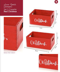 SET 2 RED CHRISTMAS CASES Tellini S.r.l. Wholesale Clothing