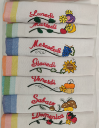 TOWEL TOWEL SET 7PCS THE WEEK Tellini S.r.l. Wholesale Clothing