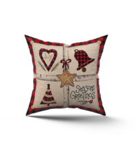 COPRICUSCINO XMAS TARTAN 45X45 Tellini S.r.l. Ingrosso Abbigliamento