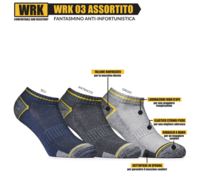 TRIO MEN'S SOCKS WRK-03 WORK Tellini S.r.l. Wholesale Clothing