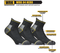 TRIO MEN'S SOCKS WRK-04 WORK Tellini S.r.l. Wholesale Clothing