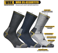 TRIO MEN'S SOCKS WRK-05 WORK Tellini S.r.l. Wholesale Clothing