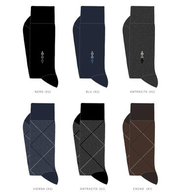 MEN'S LONG SOCK UGBGAI2305 Tellini S.r.l. Wholesale Clothing