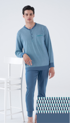 MEN'S PAJAMAS M/L KC8203 Tellini S.r.l. Wholesale Clothing