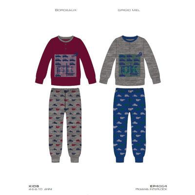 BOY'S PAJAMA M/L EP4064 Tellini S.r.l. Wholesale Clothing