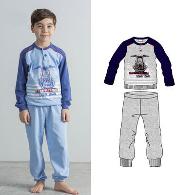 BOY'S PAJAMA M/L F20015 Tellini S.r.l. Wholesale Clothing