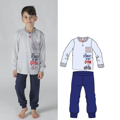 PIGIAMA BAMBINO M/L G30031 Tellini S.r.l. Ingrosso Abbigliamento