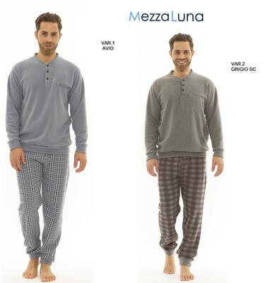 PIGIAMA UOMO M/L GN60080 Tellini S.r.l. Ingrosso Abbigliamento