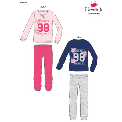 PIGIAMA RAGAZZA M/L GP2002 Tellini S.r.l. Ingrosso Abbigliamento