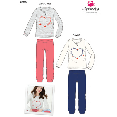 PIGIAMA RAGAZZA M/L GP2004 Tellini S.r.l. Ingrosso Abbigliamento