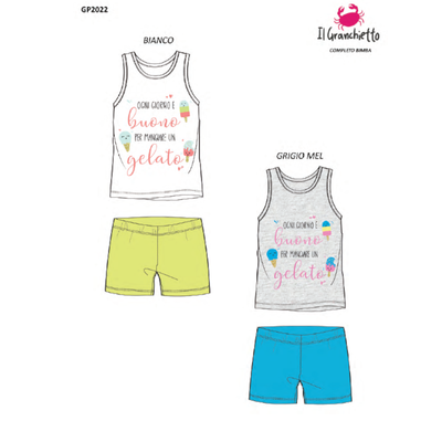 GIRL'S UNDERWEAR SET S/L GP2022 Tellini S.r.l. Wholesale Clothing