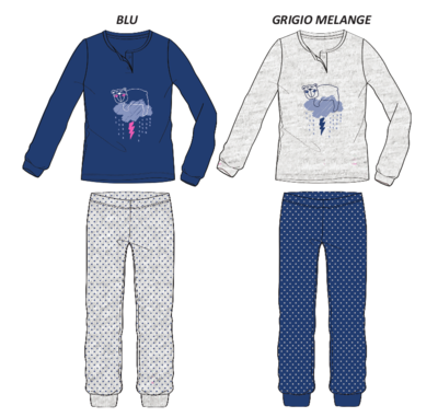 PIGIAMA BAMBINA M/L GP2026 Tellini S.r.l. Ingrosso Abbigliamento